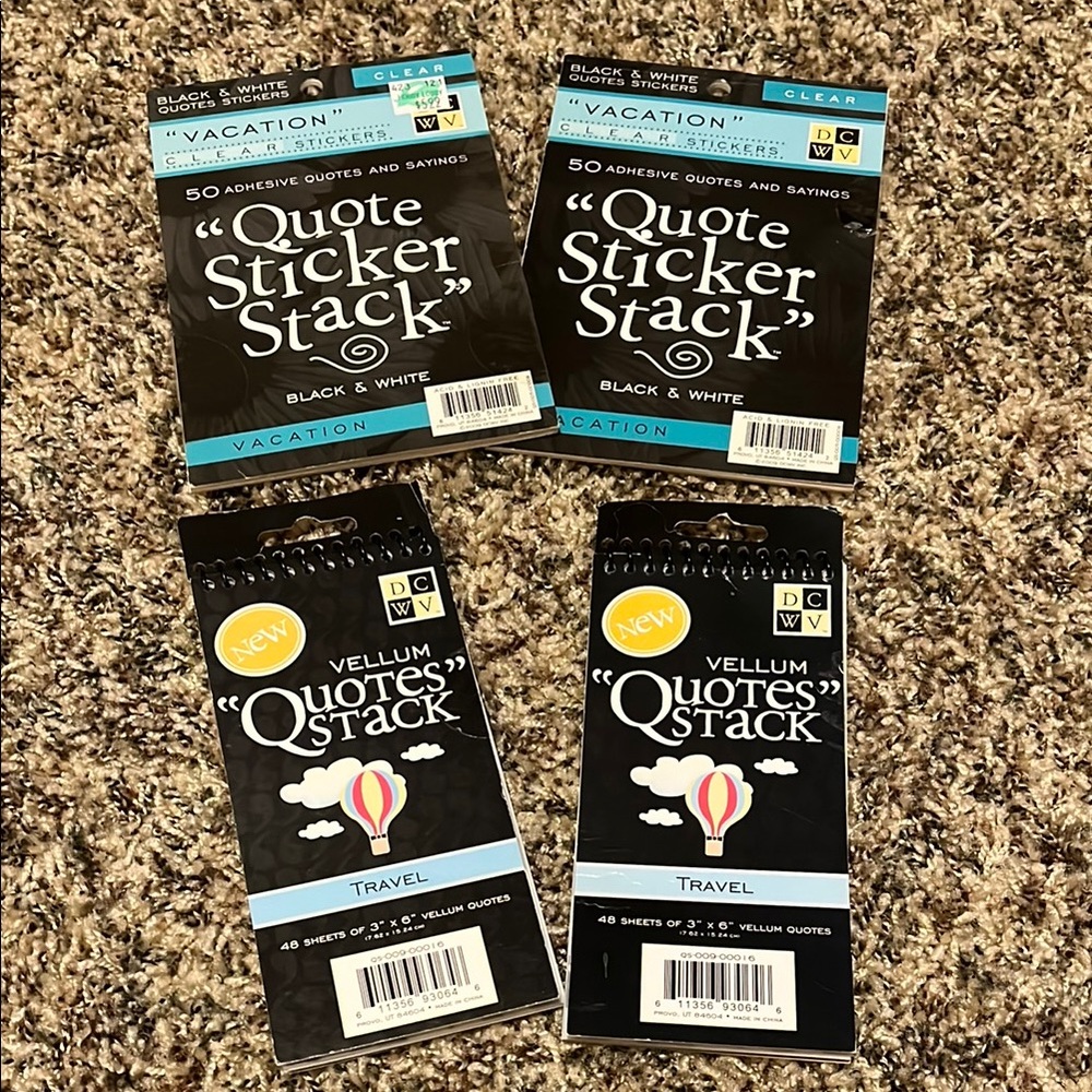 DCWV Quote Sticker Stack Set